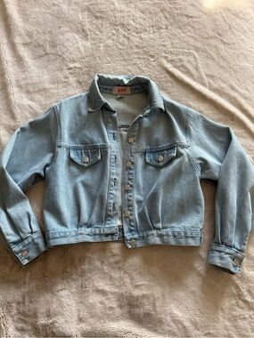 Apache vintage Light Wash Cropped Denim Jacket M